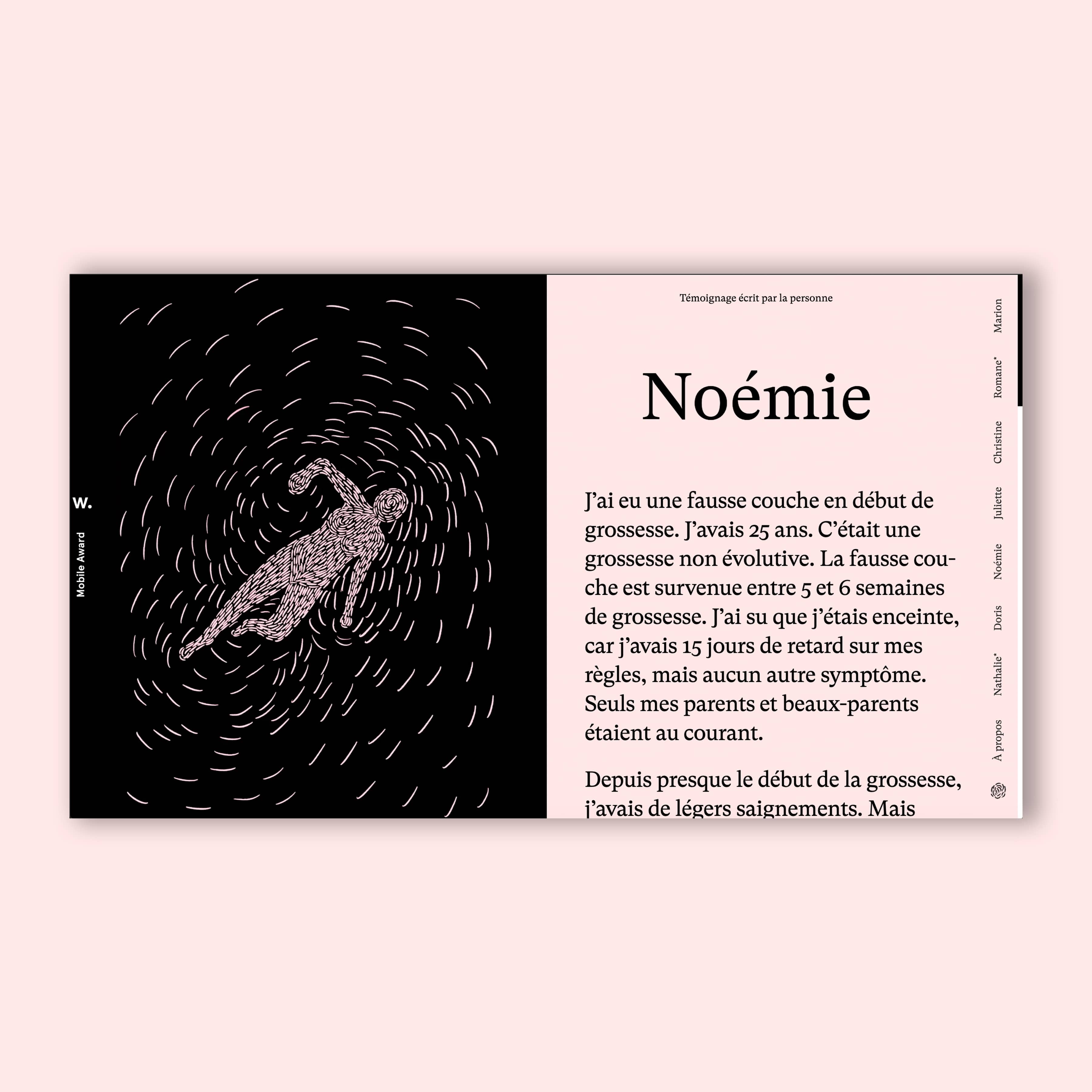 Page of the interview of Noémie.