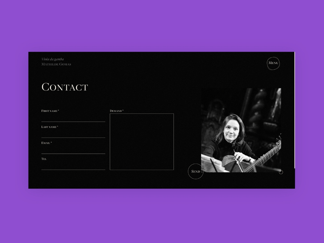 Contact page.