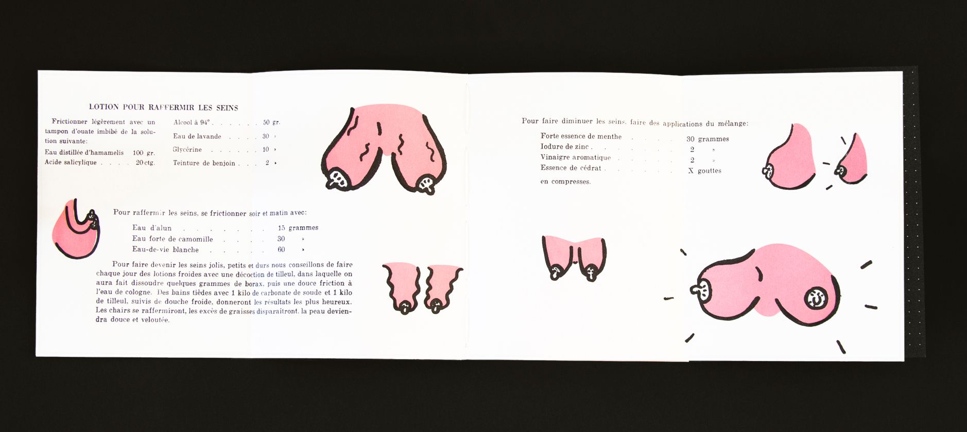 Chapitre sur les seins avec recettes.